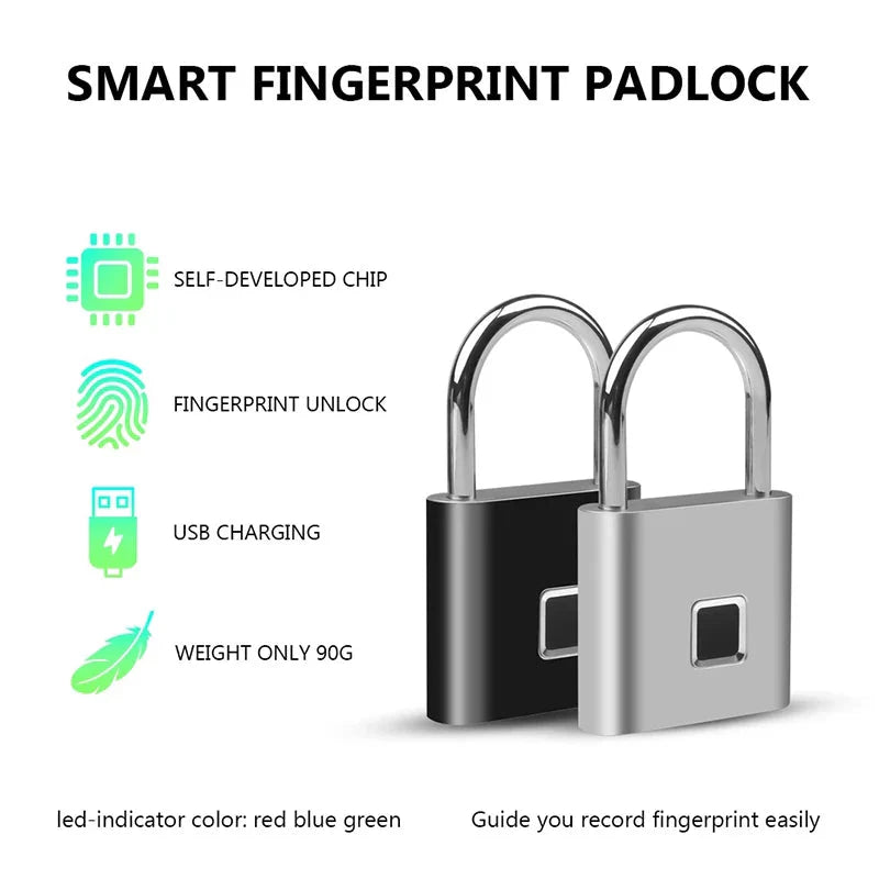 Revolutionary Smart Fingerprint Padlock: Advanced Security at Your Fingertips!